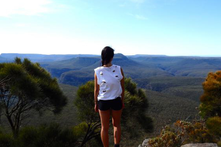 top 3 road trip worthy hikes in nsw 4 Girl looking out to a view