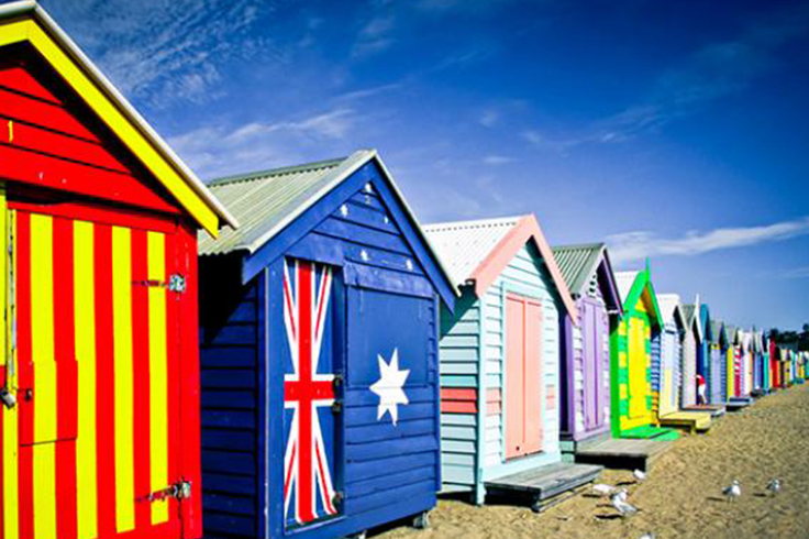 10 must visit beaches in australia 3 Painted beach huts in Australia