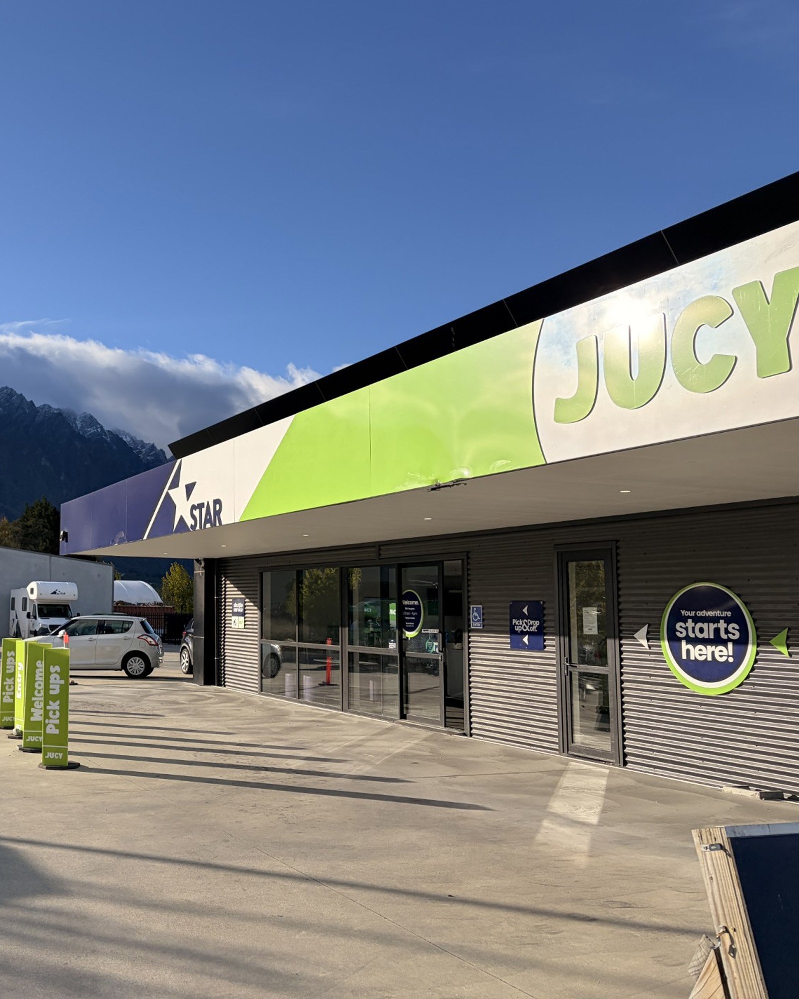 Front of JUCY Queenstown branch
