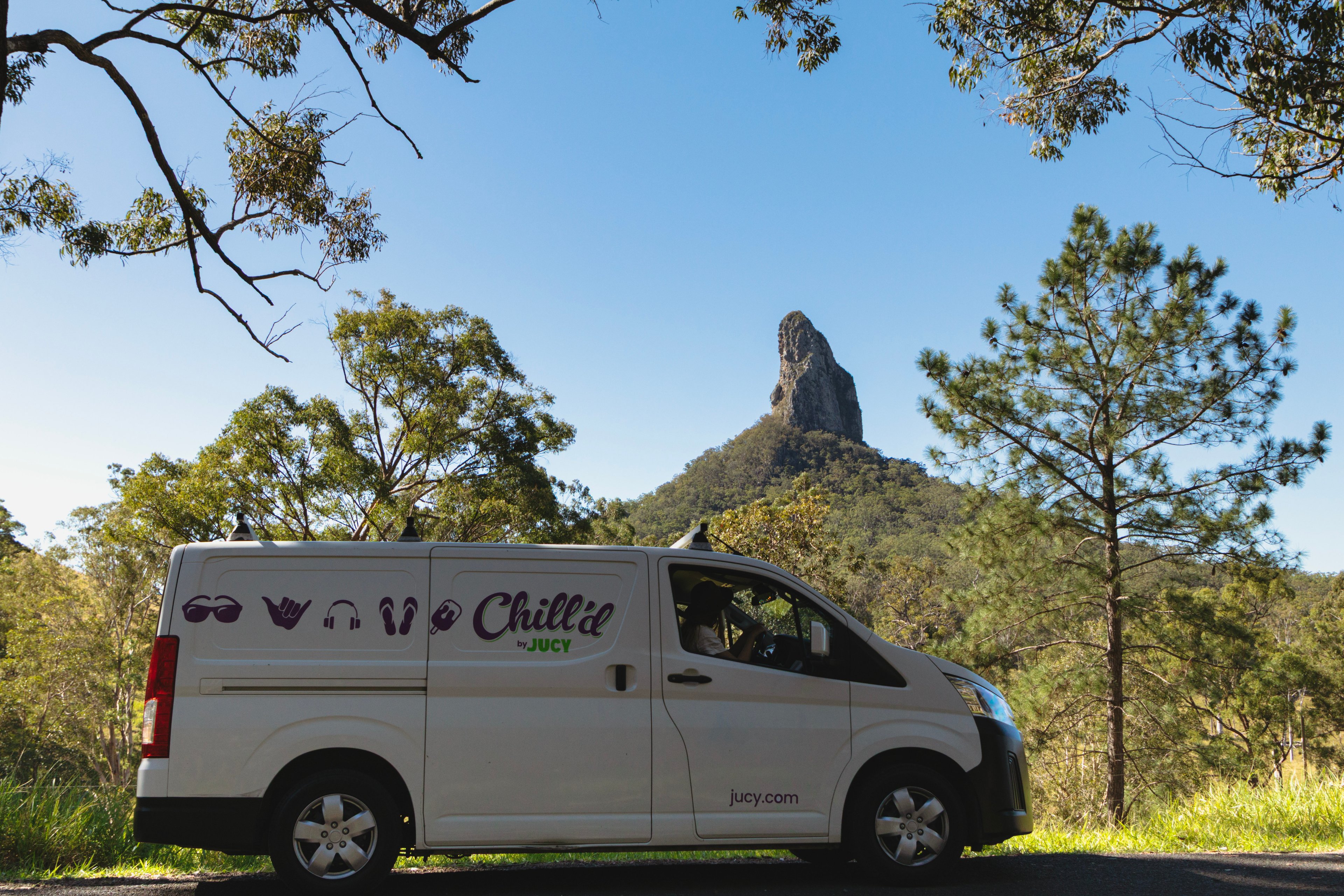 JUCY Malibu Campervan Hire Brisbane at Glass House Mountains