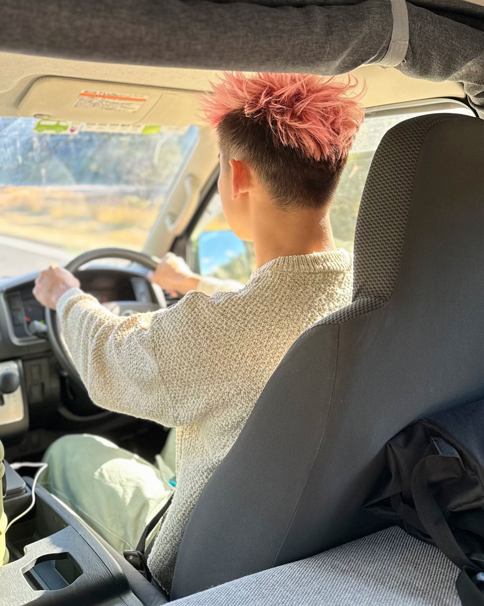 Driver comforts - Automatic transmission and Apple Car Play and Bluetooth. Vehicle can connect to 240V mains campground hookup. 