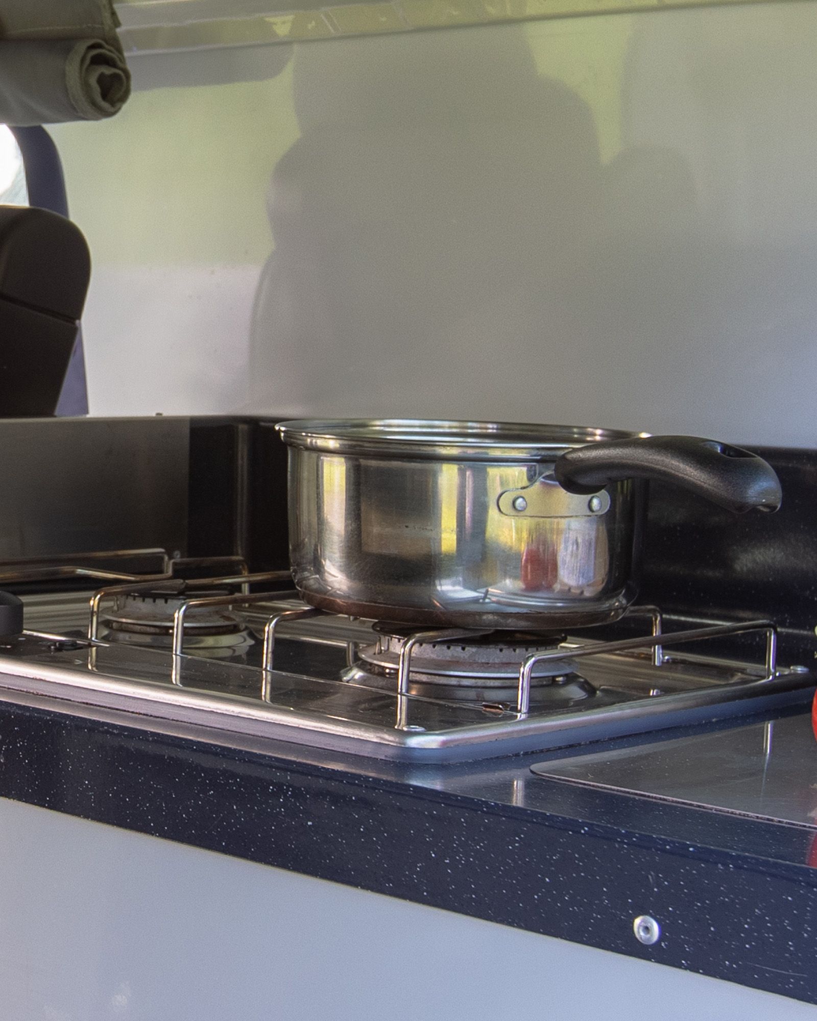 Gas cooker - Cook up on your adventure with our portable camping stove with dual gas burner using gas cartridge refills or LPG gas bottles depending on your vehicle generation. 