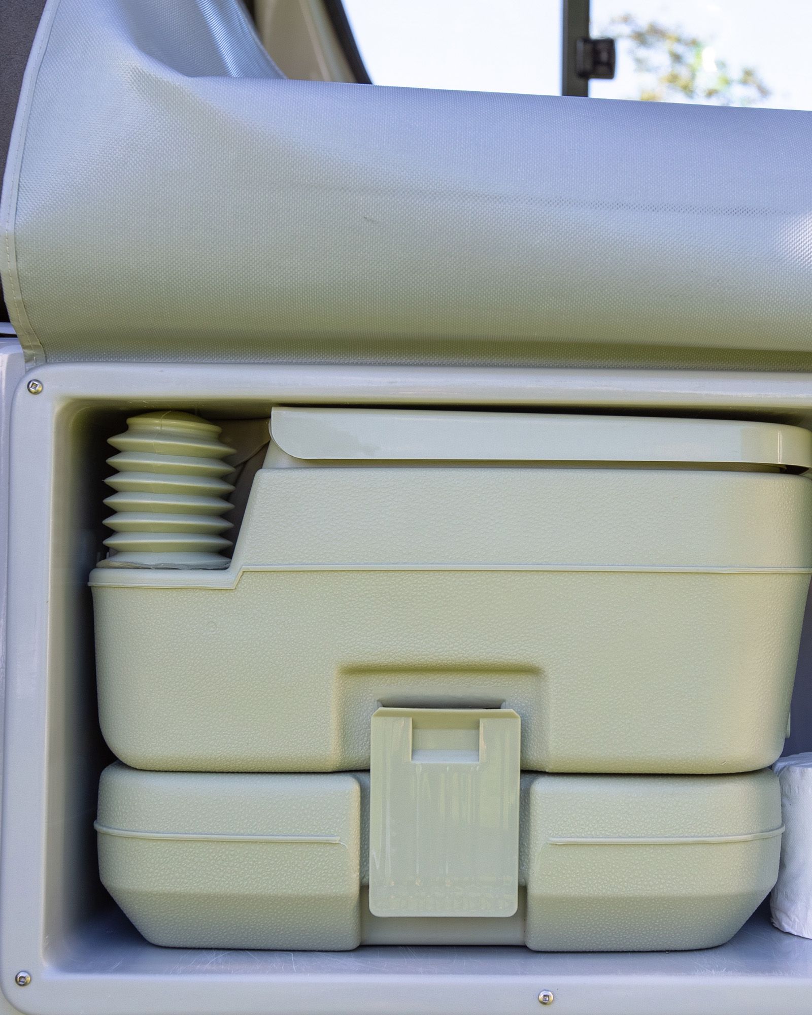 Portable toilet - Your very own private throne, no public restrooms required!