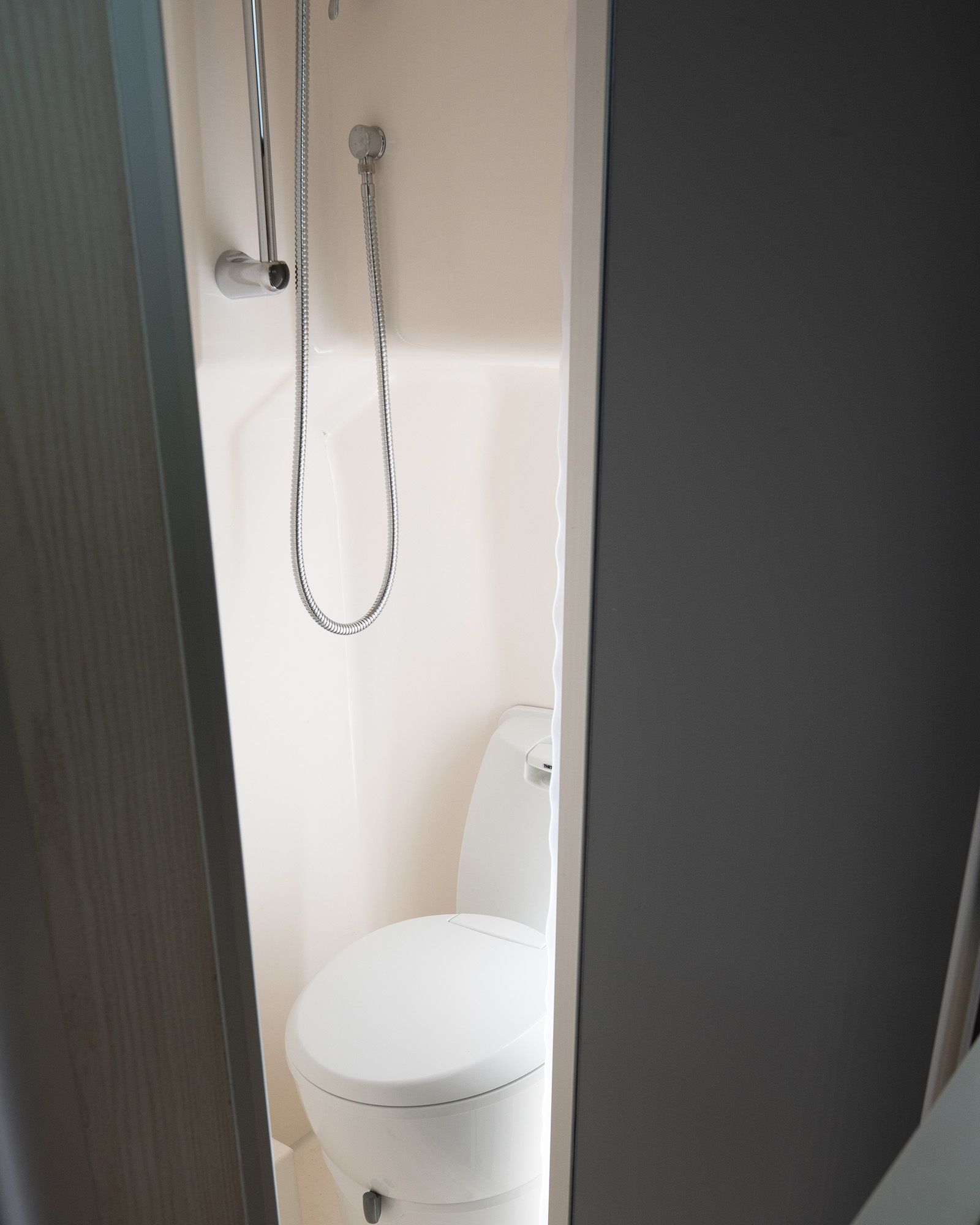 Self-contained - Certified self-contained with a shower and toilet. 